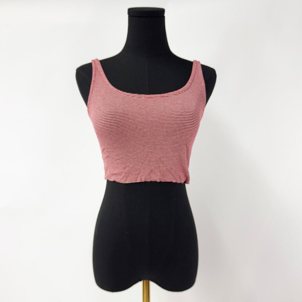 BRANDY MELVILLE LACE RED AND WHITE STRAP TANK TOP